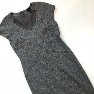 Banana Republic BR Monogram Charcoal Gray Dress